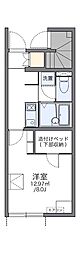 レオネクストオーガスタコート 1Kの間取図画像