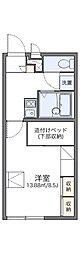 レオパレスラーク2 1Kの間取図画像