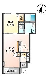 アヴニール 1LDKの間取図画像