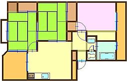 飯山マンション 3DKの間取図画像