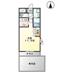 プロニティ表 1Kの間取図画像