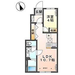 Casa 四季 1LDKの間取図画像