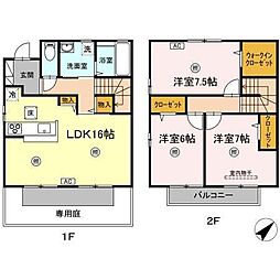 ブリリアントA 3LDKの間取図画像
