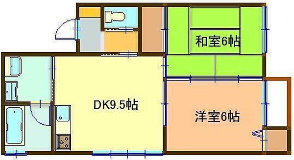 コーポリバティ 102｜鳥取県米子市淀江町佐陀(賃貸アパート2DK・1階・50.51㎡)の写真 その2