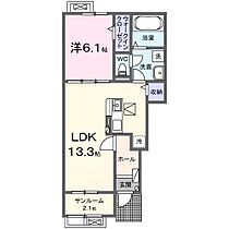 グランシャリオ　アルファ　Ａ  ｜ 鳥取県西伯郡南部町倭（賃貸アパート1LDK・1階・50.05㎡） その2