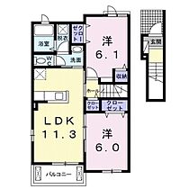 エアフォルク　Ａ 203 ｜ 鳥取県米子市両三柳（賃貸アパート2LDK・2階・57.07㎡） その2