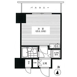 ハイシティ本郷菊坂 ワンルームの間取図画像