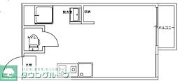 REZET柏 2階ワンルームの間取り