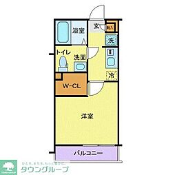 JR常磐線 松戸駅 徒歩10分の賃貸マンション 3階1Kの間取り
