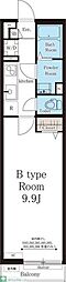 JR常磐線 北松戸駅 徒歩9分の賃貸マンション 1階1Kの間取り