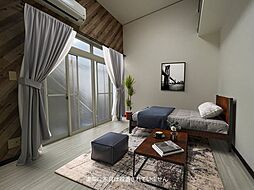 バレンシア 205 2階1Kのリビング/ダイニング