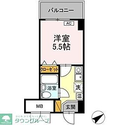 コンフォール小泉 1Kの間取図画像