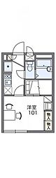 レオパレスラ　ルーナ 2階1Kの間取り