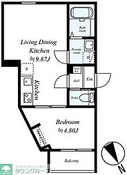 GRADUS八千代台VI 1階1LDKの間取り