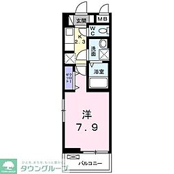 レオン 3階1Kの間取り