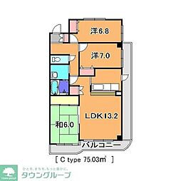 アイングレース八千代 5階3LDKの間取り