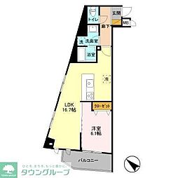 ＳＯＵＬＡＧＥＭＥＮＴ 2階1LDKの間取り