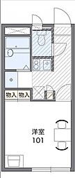 レオパレスアコルデ 2階1Kの間取り
