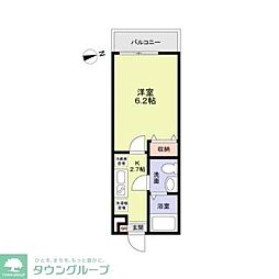 ＲＡＹＳ　ＭＡＴＳＵＤＯ 2階1Kの間取り