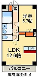 Kalmia　East 2階1LDKの間取り