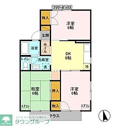 パールハイツ米村27 3DKの間取図画像