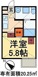 morninghills松戸 ワンルームの間取図画像