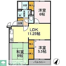 サンモール・オガワ 3LDKの間取図画像