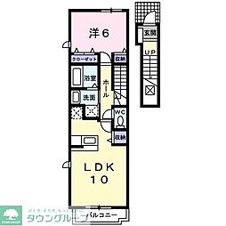 プリムローズ 1LDKの間取図画像