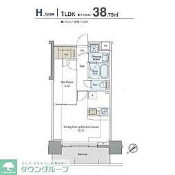 ラグゼナ流山おおたかの森 1LDKの間取図画像