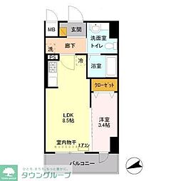 ステラトーレ 1LDKの間取図画像