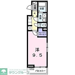 K・Sガーデン1 1Kの間取図画像