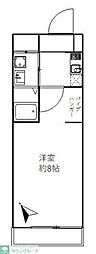 HS北松戸 1Kの間取図画像