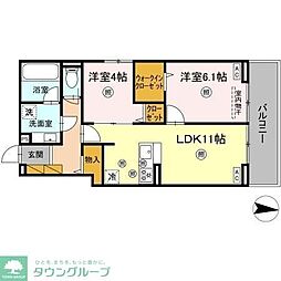 d-kuutio(ディークッティオ) 2LDKの間取図画像