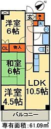 プライムガーデン 3LDKの間取図画像