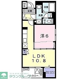 Contrail 1LDKの間取図画像