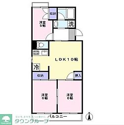 ラフィーヌ・ベルデアール 3LDKの間取図画像