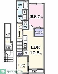 グランテラス 1LDKの間取図画像