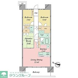 レーベン千葉ニュータウン中央ザプレミアム 3LDKの間取図画像