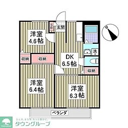 源七ハイツ 3SDKの間取図画像