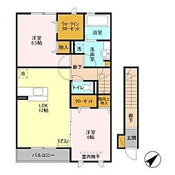 グランシャリオ 2LDKの間取図画像