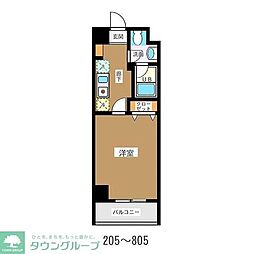 ミリアビタNo30 1Kの間取図画像