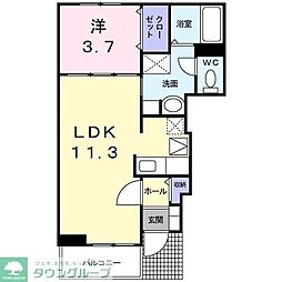 プラウド幕張本郷4 1LDKの間取図画像