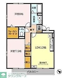 メゾントゥリバーノ 3DKの間取図画像