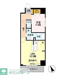 プライムコート千成 1LDKの間取図画像