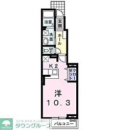 サンリットファミーユ1 1Kの間取図画像