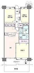 ハイラーク戸田公園 3LDKの間取図画像