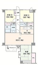 コスモ西川口アンソレール 3LDKの間取図画像