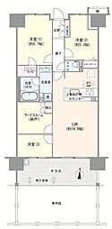 川口ティーブルー 3SLDKの間取図画像