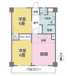 間取図画像 2DK