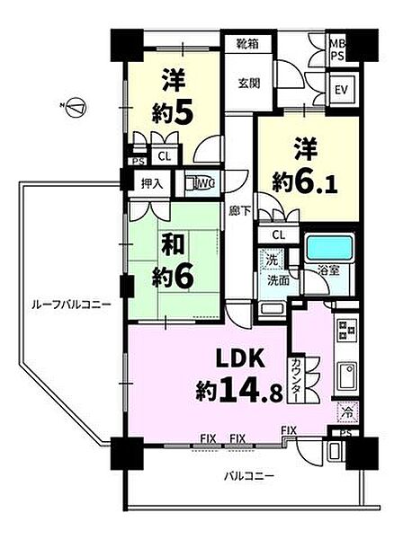 間取りを拡大表示